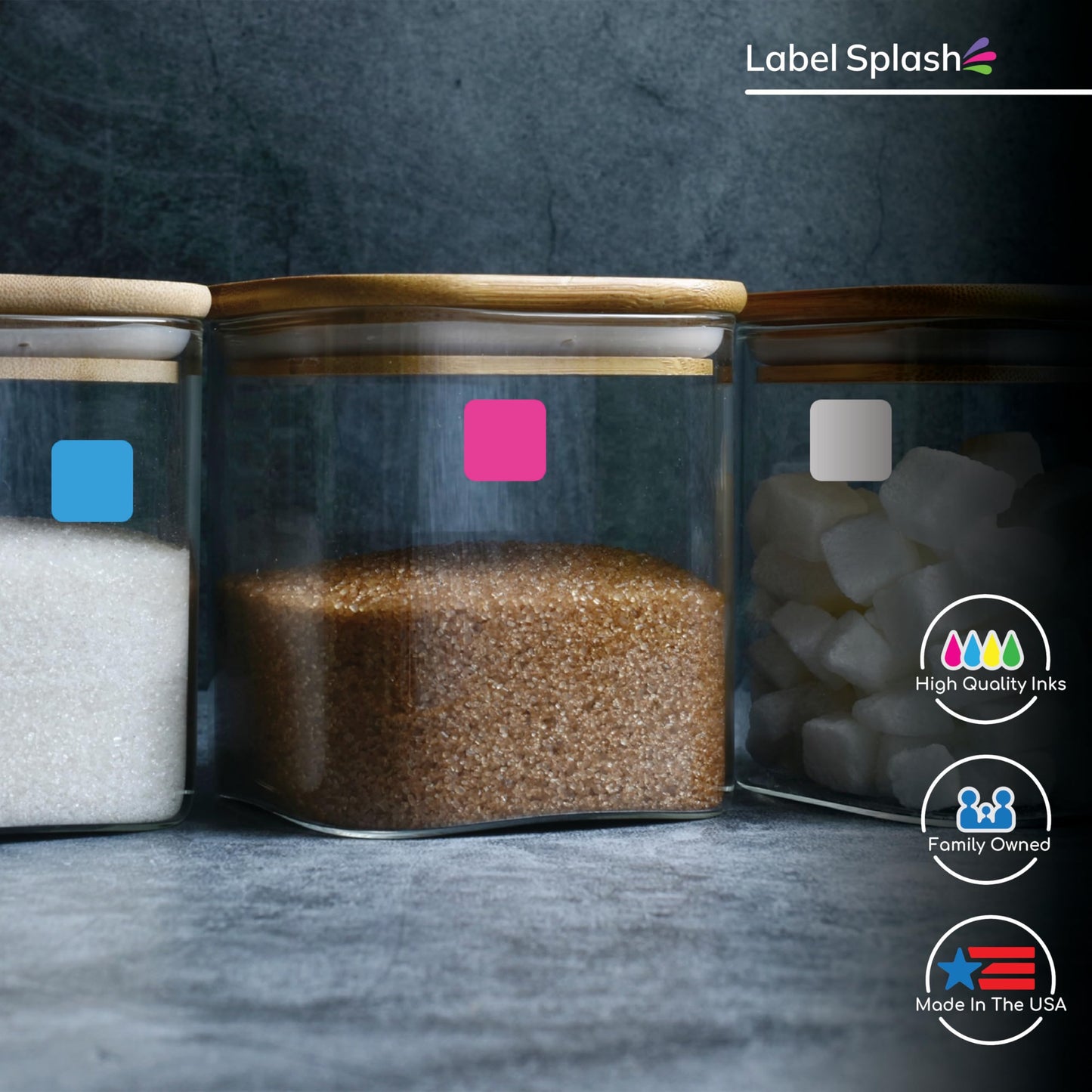 1/2" Square Color Stickers – 1000 Permanent Round Labels – Color Coding Square Stickers – Made in USA