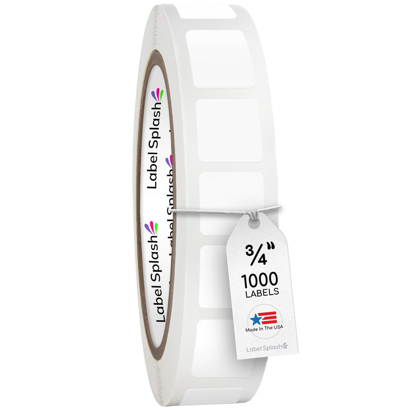 3/4" Square Color Stickers – 1000 Permanent Square Labels | Color Coding Square Stickers – Made in USA