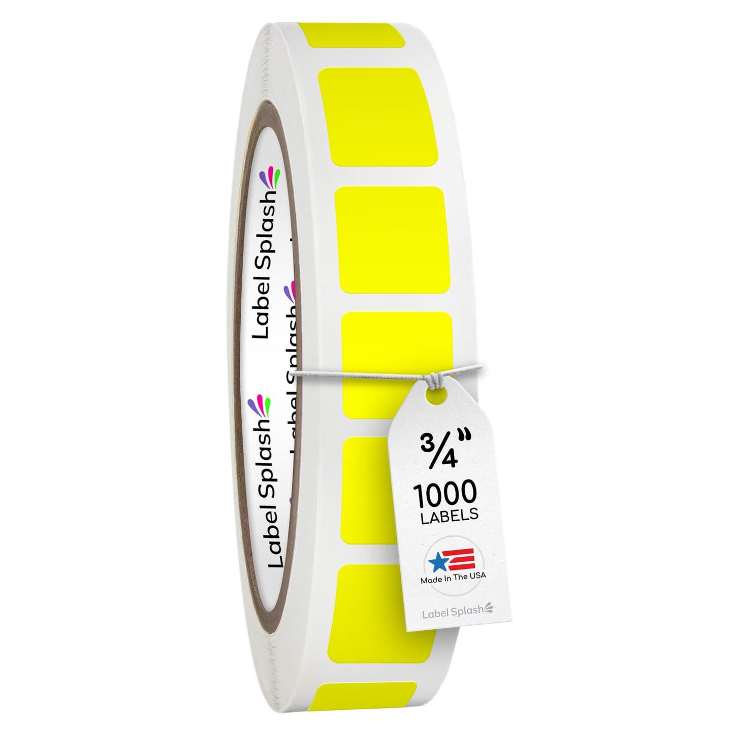 3/4" Square Color Stickers – 1000 Permanent Square Labels | Color Coding Square Stickers – Made in USA