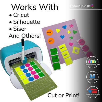1" Square Color Stickers – 1000 Permanent Square Labels | Color Coding Square Stickers – Made in USA