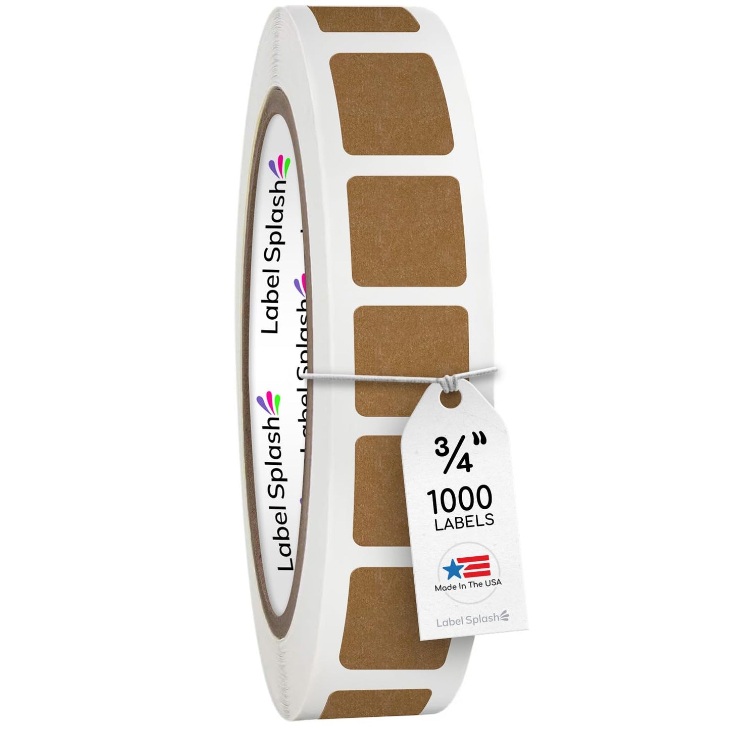 3/4" Square Color Stickers – 1000 Permanent Square Labels | Color Coding Square Stickers – Made in USA