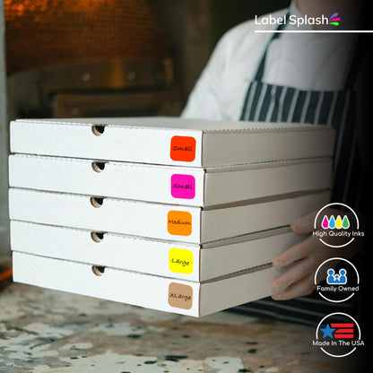 1" Square Color Stickers – 1000 Permanent Square Labels | Color Coding Square Stickers – Made in USA