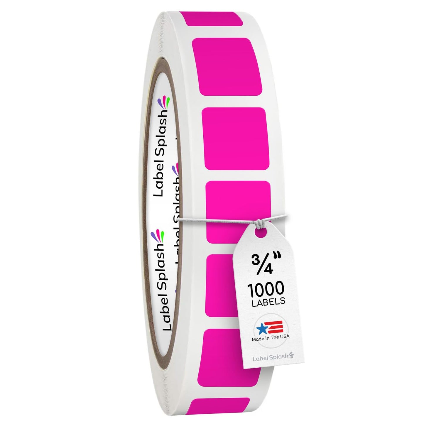 3/4" Square Color Stickers – 1000 Permanent Square Labels | Color Coding Square Stickers – Made in USA