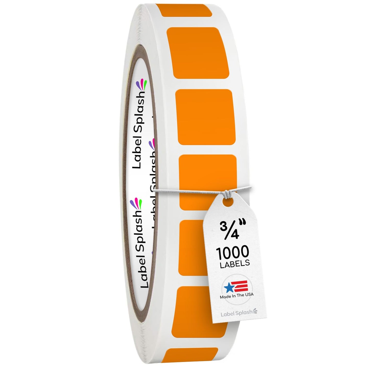 3/4" Square Color Stickers – 1000 Permanent Square Labels | Color Coding Square Stickers – Made in USA