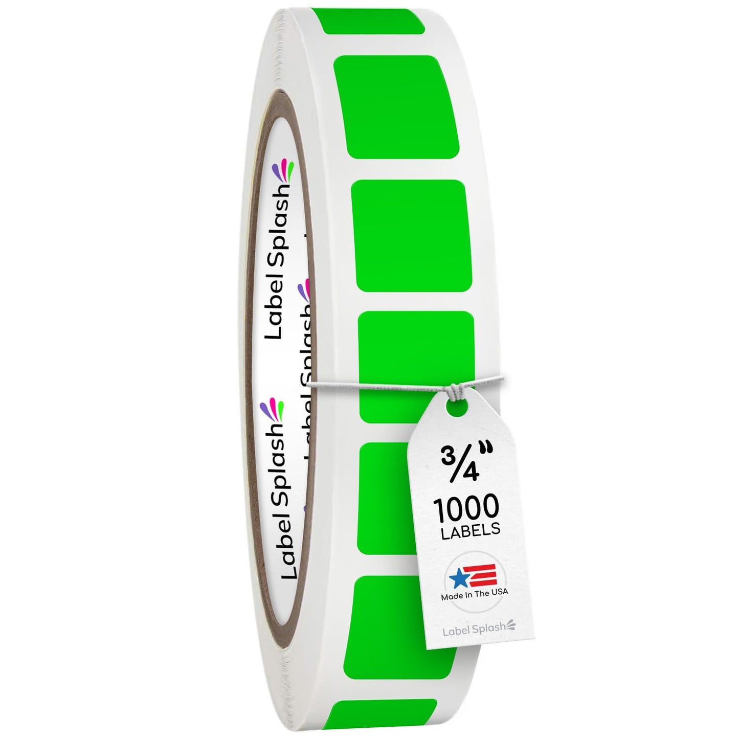 3/4" Square Color Stickers – 1000 Permanent Square Labels | Color Coding Square Stickers – Made in USA