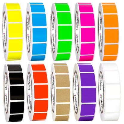 1" Square Color Stickers – 1000 Permanent Square Labels | Color Coding Square Stickers – Made in USA