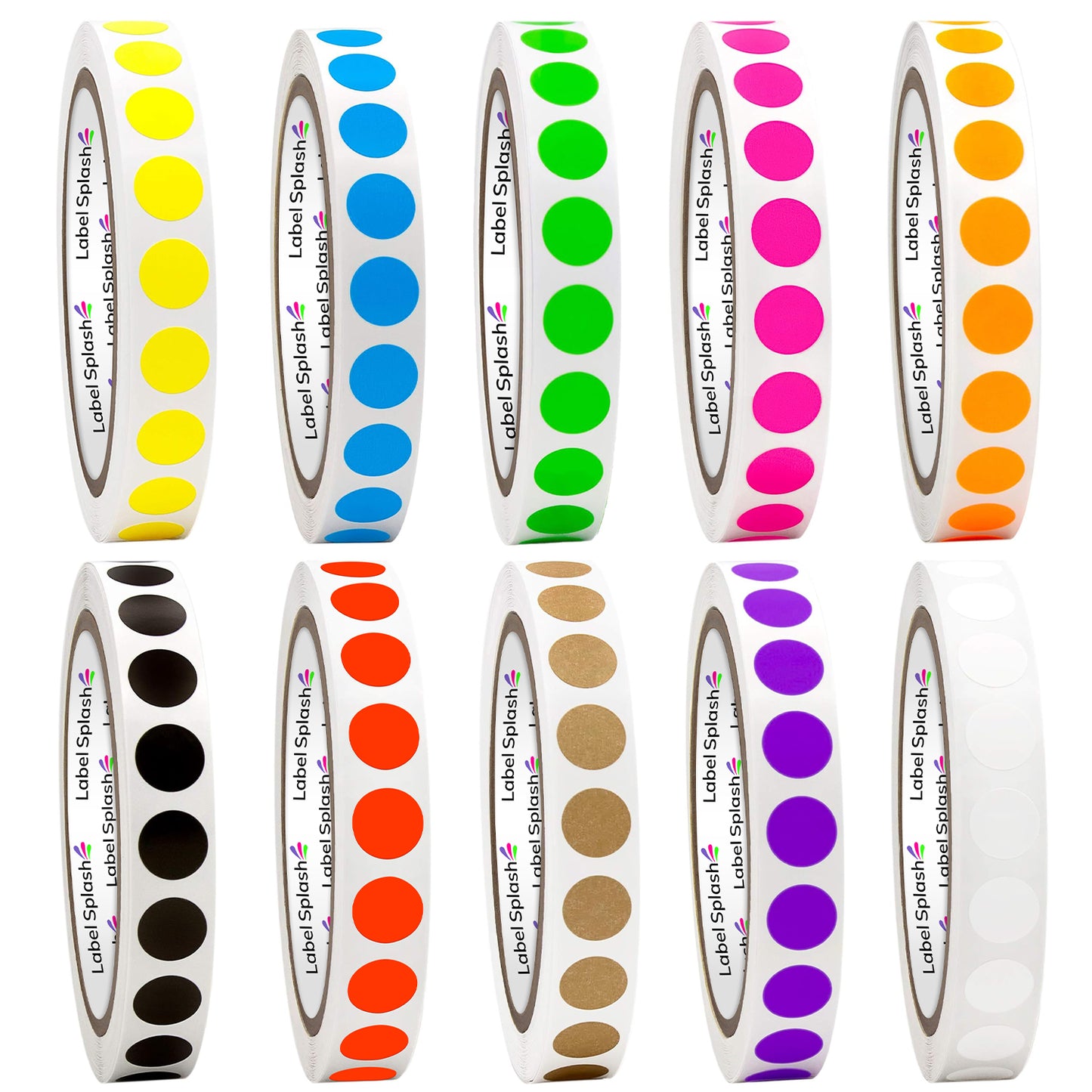 1/2" Color Dot Stickers – 1000 Permanent Round Labels | Color Coding Circle Stickers – Made in USA