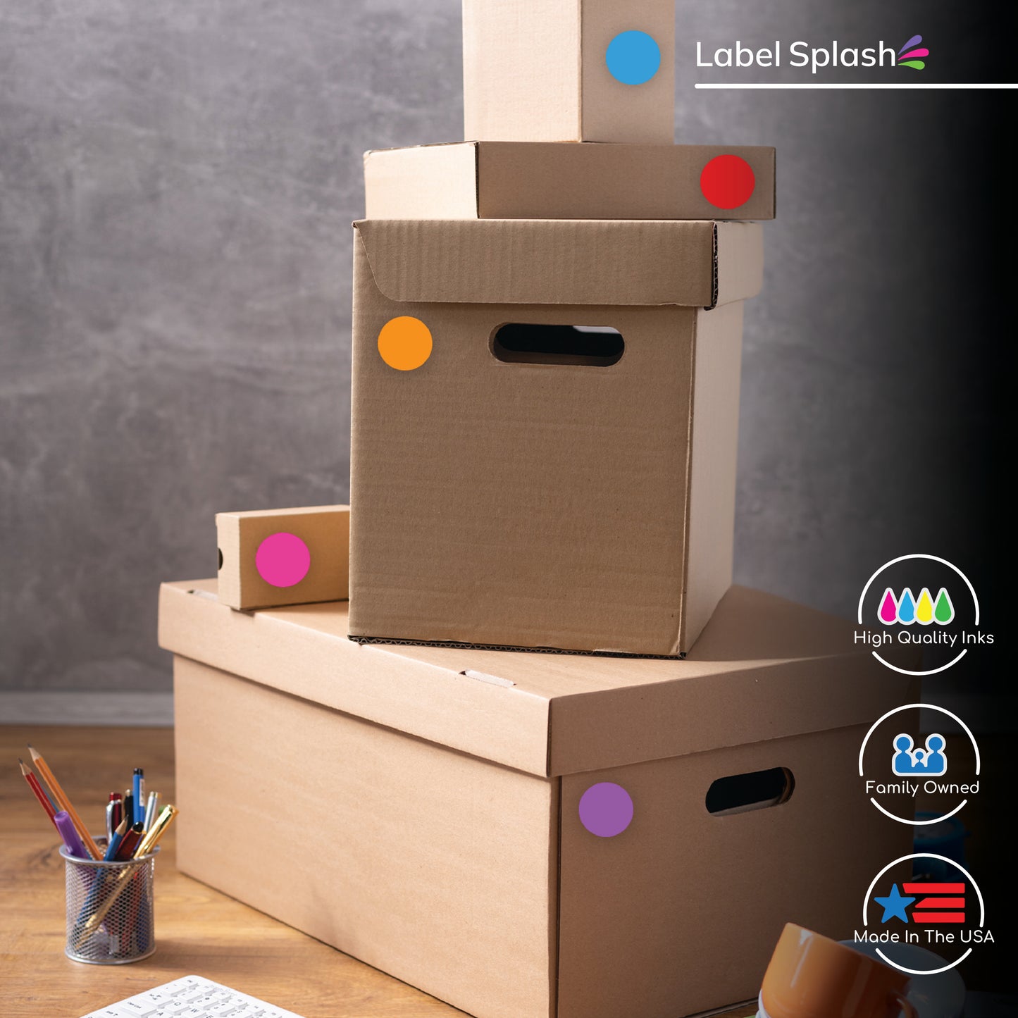 1" Color Dot Stickers – 1000 Permanent Round Labels | Color Coding Circle Stickers – Made in USA