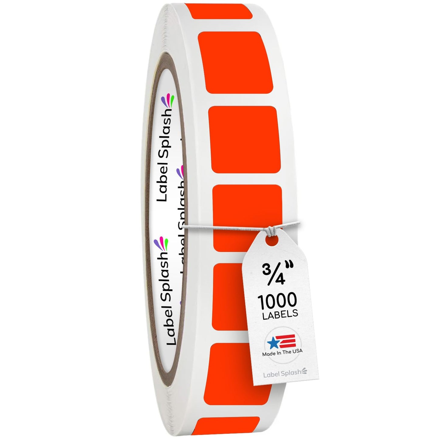 3/4" Square Color Stickers – 1000 Permanent Square Labels | Color Coding Square Stickers – Made in USA