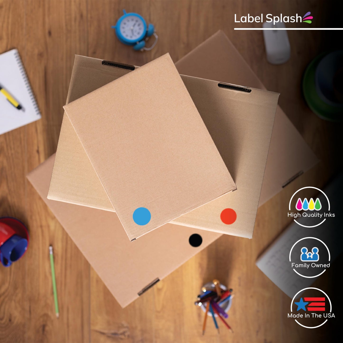 3/4" Color Dot Stickers – 1000 Permanent Round Labels – Color Coding Circle Stickers – Made in USA