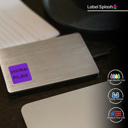 1" Square Color Stickers – 1000 Permanent Square Labels | Color Coding Square Stickers – Made in USA