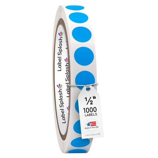 1/2" Color Dot Stickers – 1000 Permanent Round Labels – Color Coding Circle Stickers – Made in USA