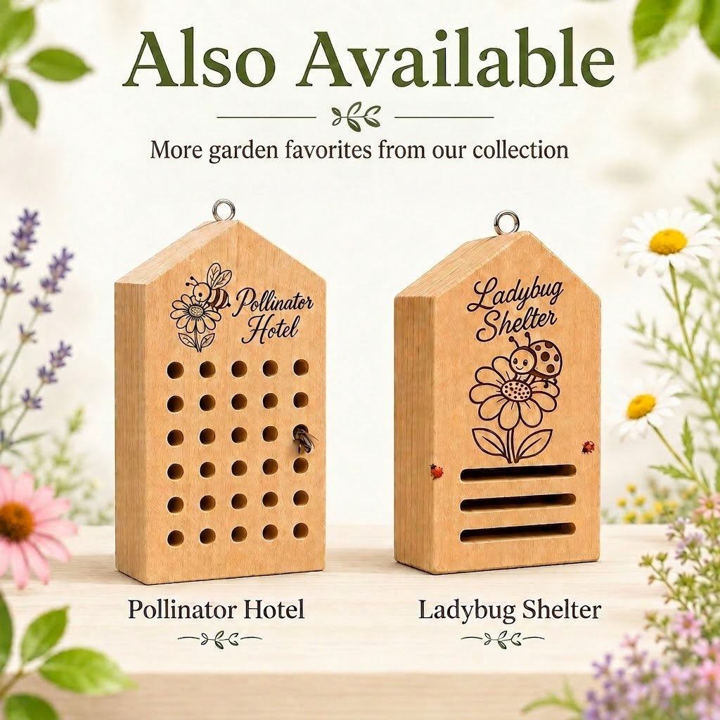 Butterfly House – Outdoor Wooden Butterfly Shelter | Garden, Yard, Fence & Post Mount – Made in USA